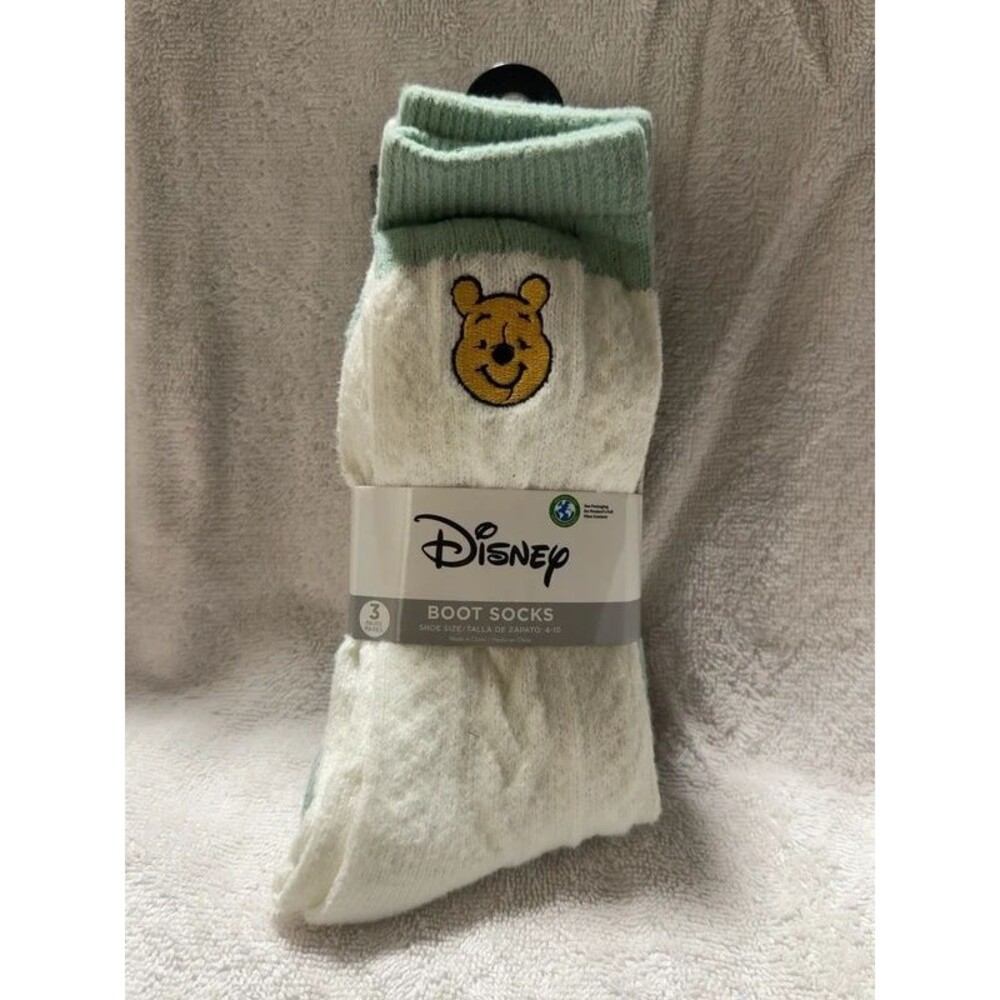 Disney Winnie the Pooh Boot Socks 3 Pack Women’s Shoe Size 4–10 New